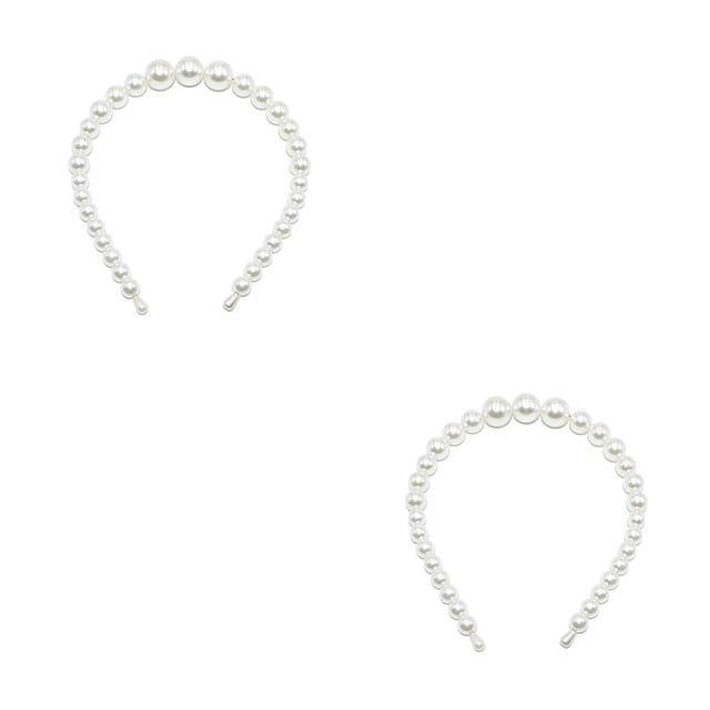 Minnieouse Exquisita perla Diadema Ajustable Resistente al desgaste Universal Chic Accesorios para el peinado del cabello Regalos para el día de San Type2 NO2 Minnieouse CBP232374