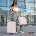 thumbnail image 4 of Maletas de viaje carry-on de mano cabina 10kg Rígida set de viaje 2 pack 20” + 16” ABS doble calibre con cierre expandible, llantas desmontables y candado seguridad TSA LOCK Armored travel, 4 of 10