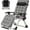 Gray, variant on Slsy Zero Gravity Chair, Folding Reclining Chair with Cushion, Headrest and Cup Holder for Indoor and Outdoor, Support 440 LBS