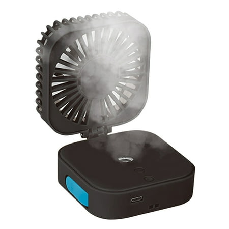 

Handheld Folding Fan Summer USB Rechargeable Air Conditioning Humidifier with Colorful LED Night Light