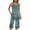 Navy, variant on CLOISE Sleep Sets for Women 2-Piece Comfort Tank Top Sleepwear Tees and Comfortable Capri Pants Loungewear Sets Soft Floral Print Cute Night Clothes