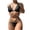 Black, variant on FcBaudy Womens Swimsuits Bathing Suit for Women Plus Size Swimsuit for Women Women's Solid Color Split Neck Tie Low Waist Swimsuit Women Swimsuit