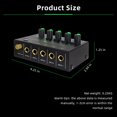 thumbnail image 4 of Mix400Pro 4Channel Professional Sound Mixer with RGBLight Mini Audio Mixer Line Mixer Small Audio Mixer for Club Bar(US),1 * Stereo Line Mixer 1 * Power Adapter 1 * English instruction manual,Black, 4 of 8