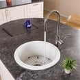 thumbnail image 1 of Pemberly Row White Round 18" x 18" Undermount / Drop In Fireclay Prep Sink, 1 of 9