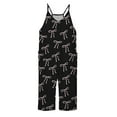 thumbnail image 5 of Girls Jumpsuit Bow Print Summer Rompers for Girls Casual V Neck Strap Overalls with Side Pockets Girls Summer Clothes 8-10 Y, 5 of 6