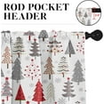 thumbnail image 4 of Emvency Christmas Kitchen Curtains Grey and Red Christmas Tree Window Curtains and Valances Set 36 Inch, Winter Short Tier Curtain for Kitchen, Small Kitchen Decor, 4 of 6