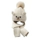 thumbnail image 3 of Conjunto de gorro y bufanda de invierno para niños, gorro de punto cálido, gorro suave para niños y niñas Beige, 3 of 9