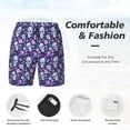 thumbnail image 3 of KLL Skull Purple Flower for Mens Swim Trunks Quick Dry Swim Shorts with Built-in Compression Liner Funny Swimwear Bathing Suits-XX-Large, 3 of 6