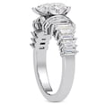 thumbnail image 3 of Spot Jewel 14K White Gold Plated 1.7 Ct Pear Cut Lab Created Diamond Solitaire Ring - Princess-Cut and Baguette Design Engagement Wedding Jewelry for Women - Stylish Lab Grown Diamond Band for Her, 3 of 3