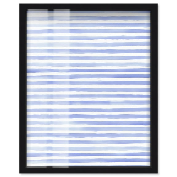 Bleeding Blues Shadowbox Print Blue Abstract Art by Art Remedy, Black Frame, 16 x 20