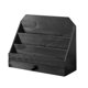 thumbnail image 1 of Soporte para tarjetas coleccionables, estante para , organizador rústico inclinado, portatarjetas para ferias de artesanía, vendedores, hogar Negro, 1 of 8