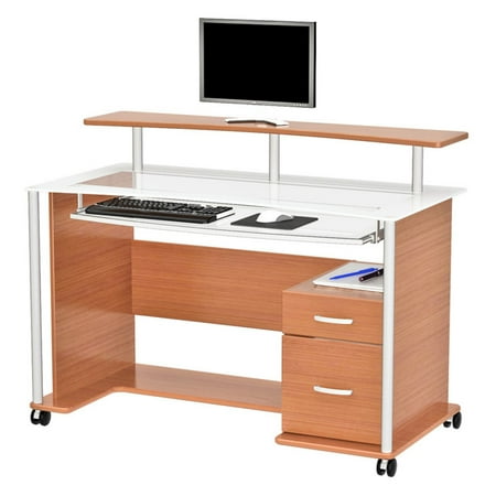 Z Line Maven Standing Computer Desk Oak Com Z Line Maven Standing Computer Desk Oak