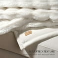 thumbnail image 5 of EVERGRACE Ultra Soft Faux Fur Throw Blanket for Couch, Luxury Sculpted Texture Faux Rabbit Fur Blanket for Bed, Fluffy Thick Plush Warm Fuzzy Throw, 920GSM (Bright White, 50''x60''), 5 of 8