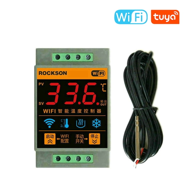 Amdohai WIFI Temperature Controller Timing Setting Mobilephone Tuya APP Remotely Control with Limit Alarm Function