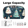 thumbnail image 3 of Christmas Tree Hard Drive Bags, Charger Case, Leather Cord Organizer, Charger Cable Organizer - Oxford Cloth Waterproof Electronics Storage Bag, 3 of 6