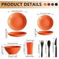 thumbnail image 2 of Mirdinner 20 Pcs Unbreakable Colorful Plastic Dinnerware Sets for 4, Reusable Lightweight Camping Plates Cups and Bowls with Cutlery Set, Great for Kids & Adult, Dishwasher Microwave Safe, 2 of 7