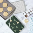 thumbnail image 5 of Yayeee Pot Holders Kitchen Heat Resistant with Pocket 7"x9.8" Cotton Oven Cooking Hot Pads, Beige Christmas Trees, 5 of 7