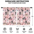 thumbnail image 2 of Blackout Kids Curtains,French Bulldog Dog Pattern with Flowers Childrens Insulated Curtains Set Of 2,Bedroom Essentials,Toddler Room Decor 42x54in(106x137cm), 2 of 4