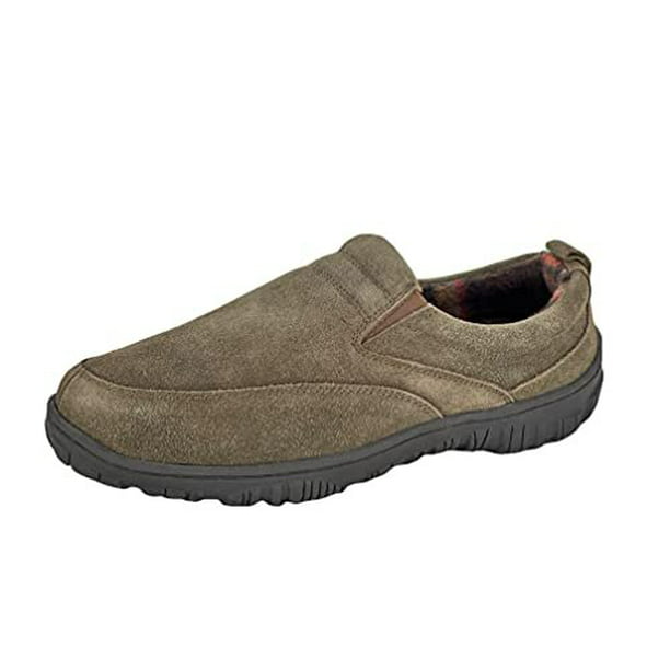 Drik vand inaktive lære Clarks Mens Slipper with Suede Leather Upper SAB30194A - Closed Back with  Double Gore and Removable Insole - Indoor Outdoor House Slippers For Men 14  M US,SAGE - Walmart.com