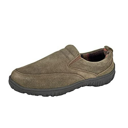 

Clarks Mens Slipper with Suede Leather Upper SAB30194A - Closed Back with Double Gore and Removable Insole - Indoor Outdoor House Slippers For Men 14 M US SAGE