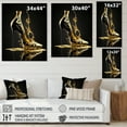thumbnail image 4 of Designart Golden Drip High Heel Canvas Wall Art, 4 of 5