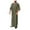 Green, variant on Kaftan Thobe for Men Casual Short Sleeve Mens Robe Long V Neck Muslim Gown Navy Abaya