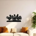 thumbnail image 6 of Farmhouse Metal Wall Decor Hanging Sculpture Wall Art Rooster Hen Chick Egg Rustic Sign Wall Silhouette Artwork Decoration, 6 of 9