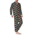 thumbnail image 2 of Balery Owls In Cartoon Style Pijama para Hombre de Dos Piezas con Manga Larga, Conjunto de Dormir y Descanso Suave con Bolsillos-XX-Large, 2 of 7