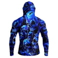 thumbnail image 4 of Men's UPF 50+ Fishing Shirts with Mask 3d Skull UV Sun Protection Shirts UPF Rash Guard Long Sleeve Hoodie, 4 of 7