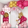 thumbnail image 3 of iTi Hot Pink Balloons Garland Kit-120 Pcs 18/10/12/5 Inch Pink Balloon Difference Size Hot Pink Qualatex Balloons Balloons As Party Decorations for Bachelorette Party Graduation Wedding Baby Shower, 3 of 5