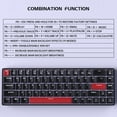 thumbnail image 4 of FFN Clavier de Jeu Mécanique 68 Touches 60 % avec Interrupteurs Rouges - Conception Compacte avec Câble Type-C Détachable, Rétroéclairage LED pour un Jeu Fluide, Compatible avec Win/Mac/Linux/PC/Portable - Noir, 4 of 9