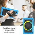 thumbnail image 3 of Samsung Galaxy Tab A7 Lite Case 8.7" with Screen Protector 360 Rotating Hand Strap Stand, Dteck Drop-Proof Rugged Case for Galaxy Tab A7 Lite 2021 SM-T220/T225/T227,Light Blue+Black, 3 of 7