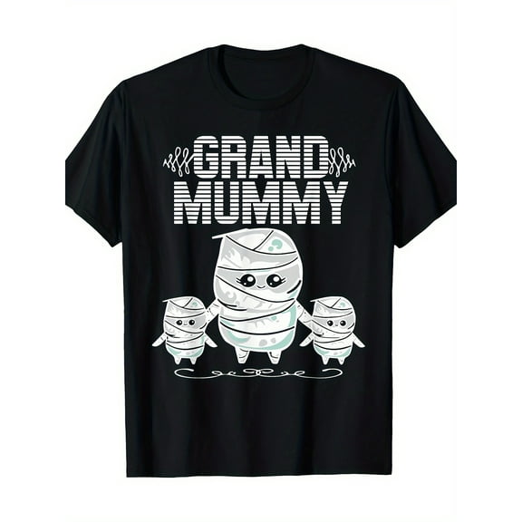 Grand Mummy Grandma Halloween Costume Funny Nana Spooky Cute T-Shirt-220g