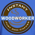 thumbnail image 3 of CafePress - Instant Woodworker Coffee Dark T Shirt - Men's Classic Graphic Cotton T-Shirt, 3 of 4