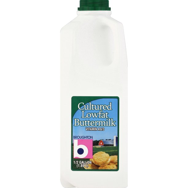 Broughton Dairy Pure Country Style Cultured Buttermilk, Half Gallon