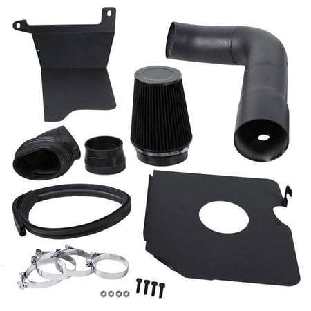 Spec-D Tuning For 2004-2005 Chevy Silverado 6.6L V8 Matte Black Cold Air Intake Pipe+Heat (Best Cold Air Intake For Chevy Silverado)