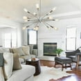 thumbnail image 1 of 15 Lights Contemporary Sputnik Chandeliers - Chrome, 1 of 7