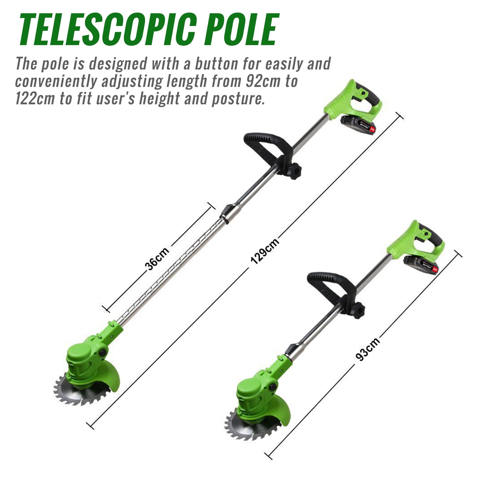 24V Portable Electric Grass Trimmer Handheld Multi-function Lawn Mower  Cordless Tree Cutter Garden Tools With 1 Battery - Bed Bath & Beyond -  34057040