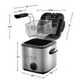 thumbnail image 6 of OVENTE Electric Deep Fryer 1.5 Liter Capacity, Lid with Viewing Window, Removable Frying Basket, Adjustable Temperature, Cool Touch Handles and Easy to Clean Stainless Steel Body, Silver FDM1501BR, 6 of 8