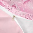 thumbnail image 4 of Meiyoeat Pink Glitter Initial P Bedding, Flying Butterfly Duvet Cover Full,Pink Reversible,3pcs,No Comforter, 4 of 6