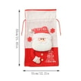 thumbnail image 3 of dajkiuy Christmas Drawstring Gift Bag, Reusable Gift Wrapping Bags Christmas Candy Bag for Christmas Party Home Holiday Favor Supplies 12.2x21.5Inch, 3 of 5