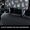 thumbnail image 4 of Kdxio Cute Rabbit Pattern Print 2 Piece Car Head Rest Covers Set Auto Front/Rear Seats Headrest Cover Universal Fit Most Cars,Sedan, SUV, 4 of 9
