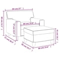 thumbnail image 4 of vidaXL Sofa Chair with Footstool Black 60 cm Faux Leather, 4 of 4