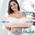 thumbnail image 4 of Bigersell Longline Sports Bra Sale Cotton Front Closure Bra No Underwire Bra Style R4217 V-Neck Full-Coverage Bras Pull-On Bra Closure Women Size Sports Bras Khaki S, 4 of 8