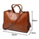 thumbnail image 5 of Bolsos de cuero para mujer, bolso vintage para mujer, bolso casual para mujer, bolso de hombro para mujer, bolso bandolera grande (color: marrón), 5 of 5