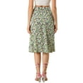 thumbnail image 3 of INSPIRE CHIC Women's High Waisted Split Hem A-Line Floral Skirts, 3 of 5