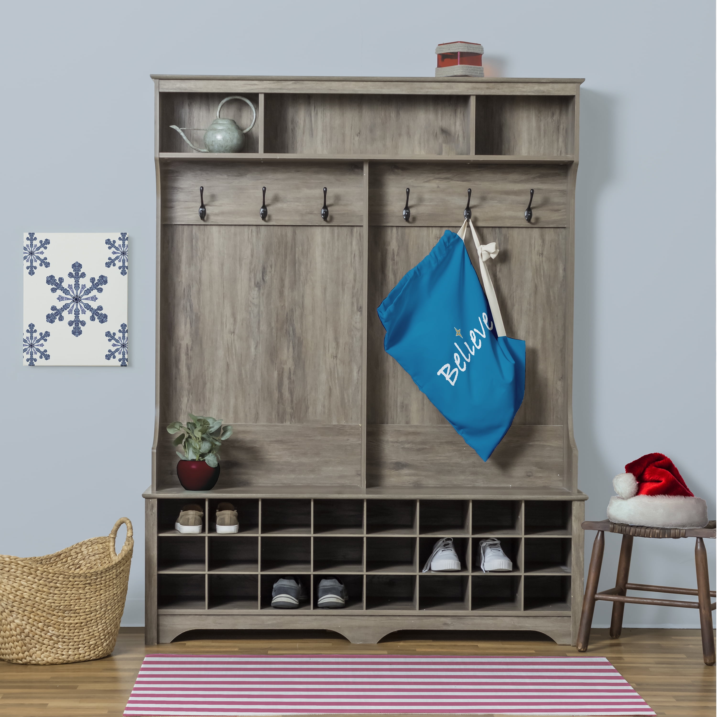 Simply Daisy Believe 28 x 36 in Teal Laundry Bag