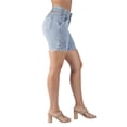 thumbnail image 3 of Fashion2Love Women's Juniors Colombian Design Butt Lift Push Up Mid Waist Bermuda Shorts, 3 of 11