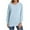 Blue, variant on Timegard Long Sleeve Tops for Women Sweatshirts Crewneck Pullover Fall Basic Casual Solid Color Tops