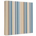 thumbnail image 2 of Ships Next Day Canvas Wall Art 10"x10", Blue Brown Beige Wood Framed Canvas Print Painting, Boho Farmhouse Abstract Stripes Art Ready to Hang Small Picture Wall Decor for Home Kitchen Nursery Office, 2 of 9